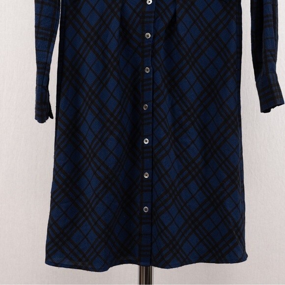 Thakoon collective blue plaid shirtdress size 6 - Picture 7 of 12